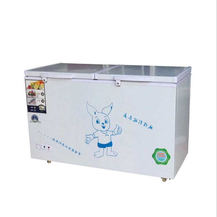 双门卧式冷柜 卧式冰柜 超市冷柜 冷藏冷冻商用冰柜
