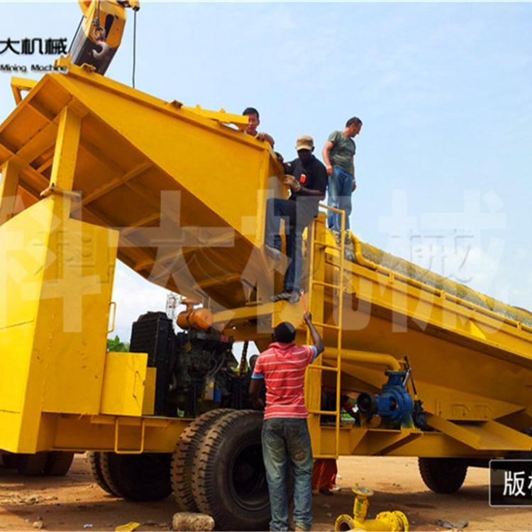 南非淘金需要的淘金设备    便携移动淘金车