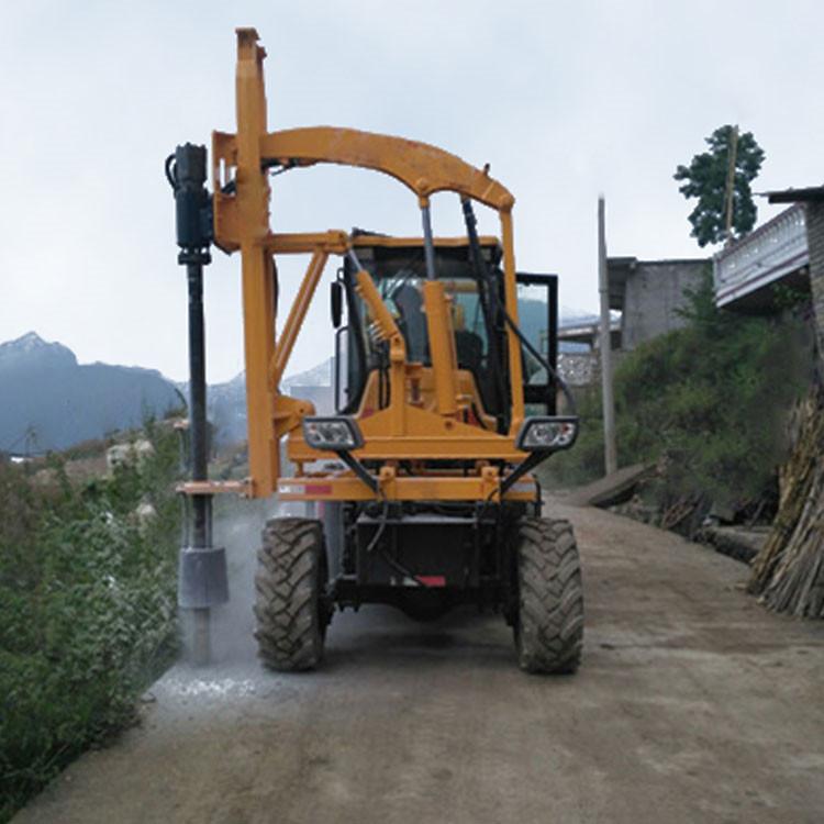 久胜机械JS1258 公路护栏打桩机 高速公路护栏打桩钻孔 建筑地基工程打桩设备
