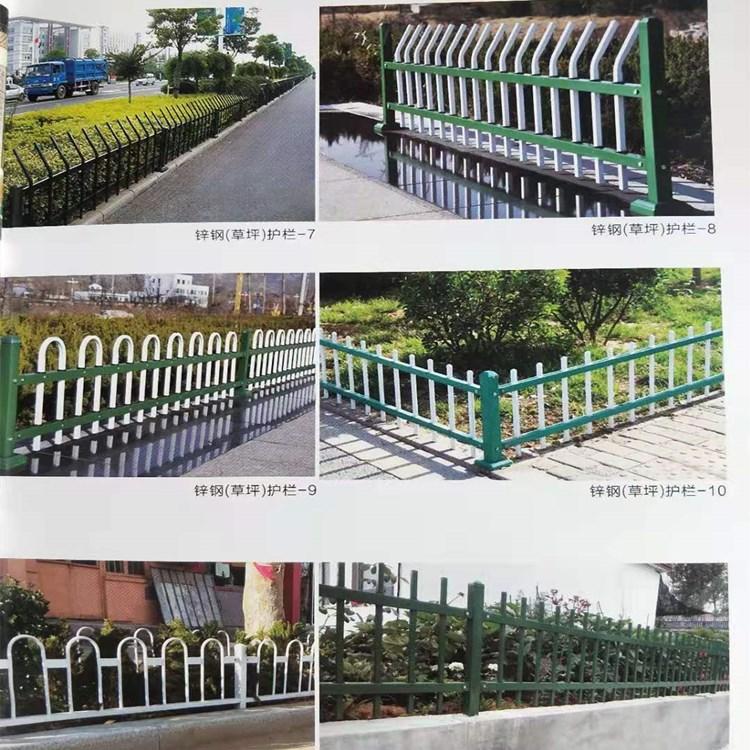 厂家直销锌钢草坪护栏-铁艺绿化围栏-热镀锌公园栅栏-公园路边护栏