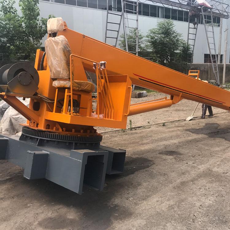 固定式液压船用起重机 360度旋转伸缩臂船用起重机 工厂直销抓斗挖泥船操作方便