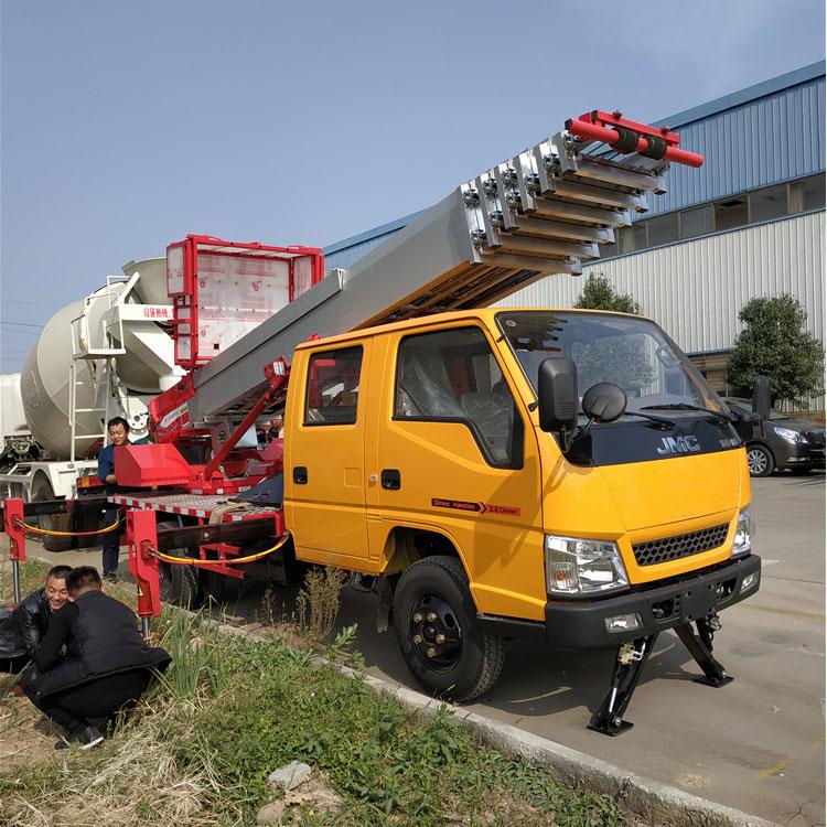 低价高空作业云梯搬家车 无线遥控伸缩臂铝合金云梯车