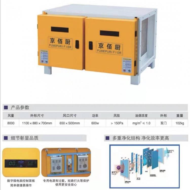 低空油烟净化器 酒店 厨房 商用 油烟净化器-京佰厨