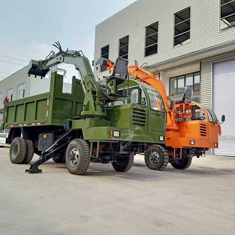 家用爬坡能力强随车挖 载重8吨车载式挖掘机铲车 工程机械装挖一体车载式挖掘机农用厂家