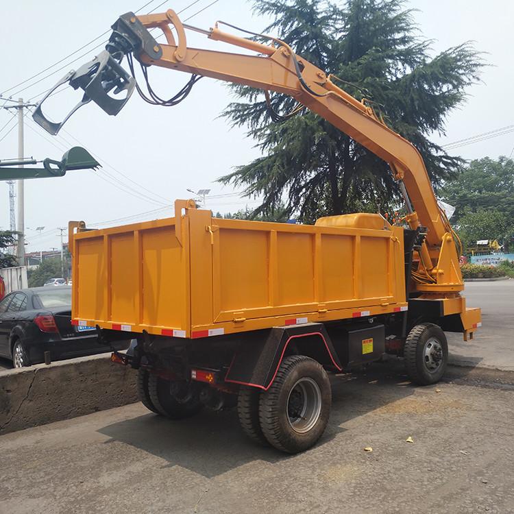 小型随车挖掘机 带驾驶室4012发动机四驱随车挖运输车 工程拉沙专用四不像小型农用挖土拉土机