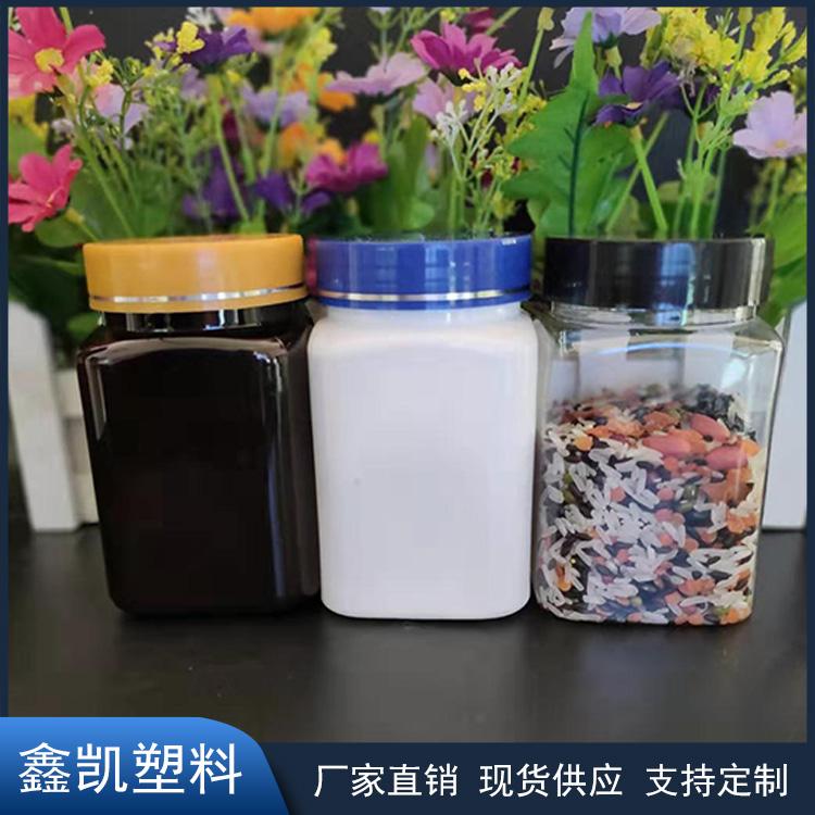 500g蜂蜜方瓶 pet蜂蜜塑料瓶 透明食品罐 库存充足欢迎来电咨询