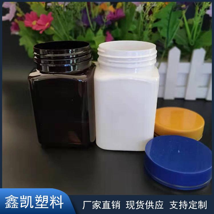 厂家长期现货供应 正方铝盖蜂蜜瓶 方形塑料瓶 pet透明密封瓶