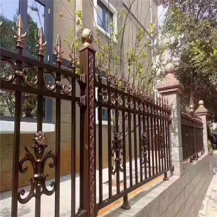 铝艺围墙护栏支持定制_阳台栏杆_铝合金围栏_别墅庭院户外花园欧式铝艺护栏