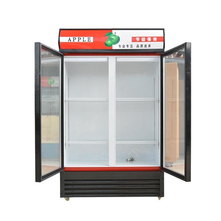龙飞商用双门立式啤酒柜饮料展示柜保鲜柜厂家供应