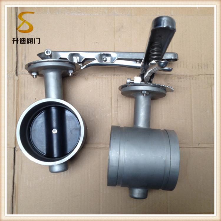 升迪D81X手动全不锈钢沟槽蝶阀