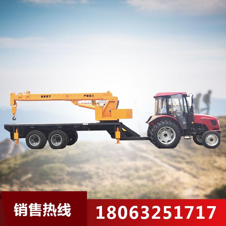 电网改造四驱拖拉机平板吊 烂泥地运输拖拉机平板吊 8吨吊6米平板
