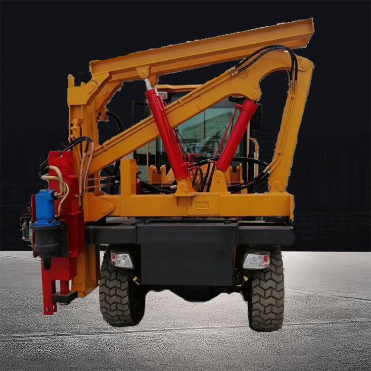 西安护栏打桩机 波形公路打桩机 围栏安装打桩机