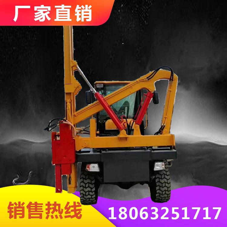 装载液压钻打拔一体机 高速公路打桩机 装载车体式打桩机节能环保