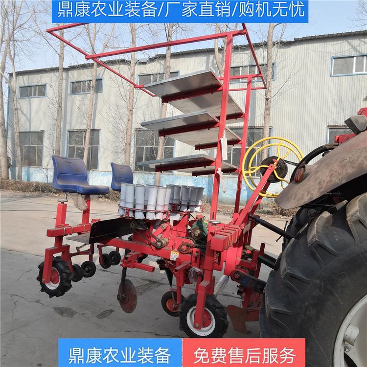 两行牵引式辣椒蔬菜移栽机简单易操作厂家直销购机无忧