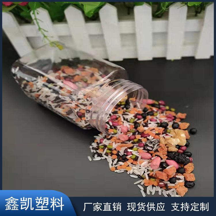 加工定制 360ml蜂蜜方瓶 透明食品密封罐 塑料罐  花茶罐 透明方形糖果罐
