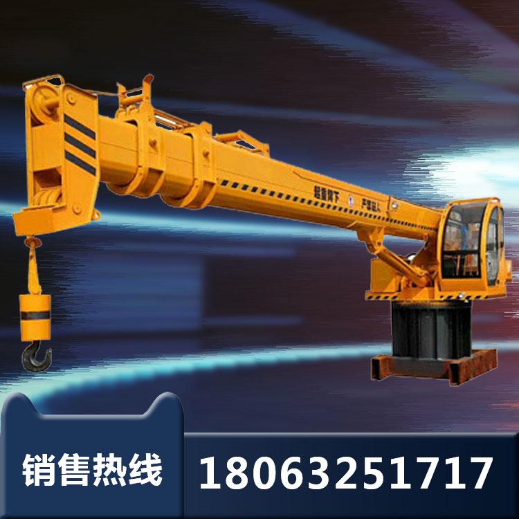 船载随船起重机报价 码头港口落地式吊机 渔船吊渔网起重设备