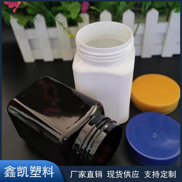 蜂蜜塑料瓶  透明塑料食品罐 500g蜂蜜方瓶 透明食品罐  花茶罐