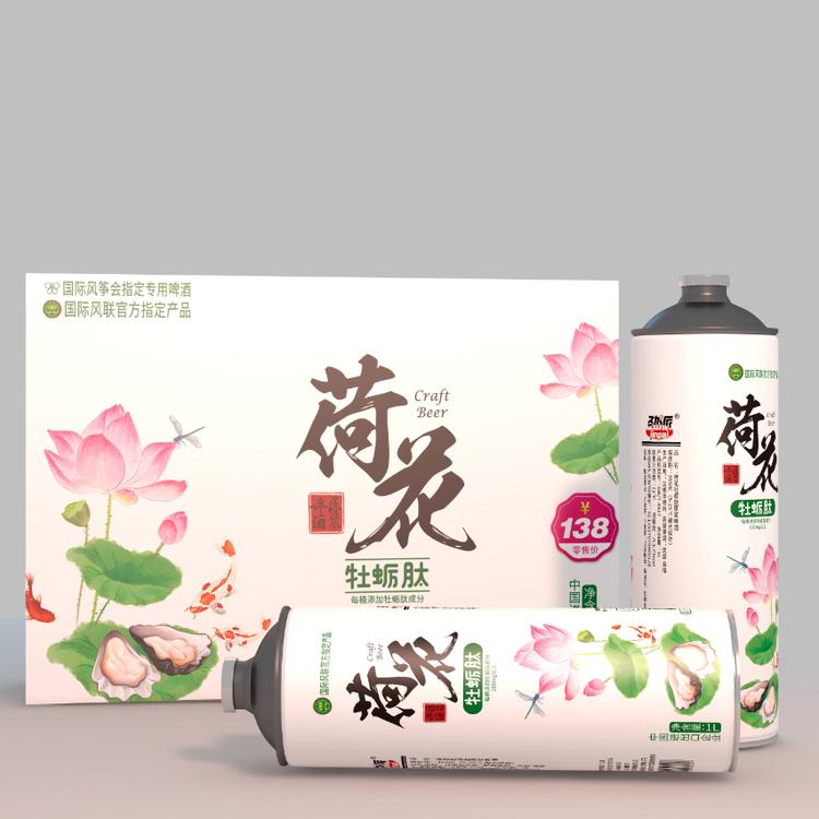 荷花啤酒 牡蛎肽精酿原浆啤酒 专利产品 新年礼盒装