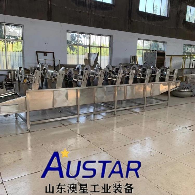 翻转式风干流水线 商用大小型食品包装带表面水分除水机 吹干设备
