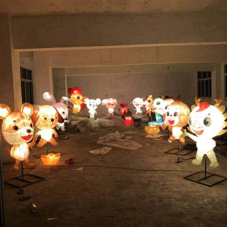 十二生肖灯组,四川花灯厂家,成都铁艺艺术品厂家,展示架厂家,艺术花架厂家