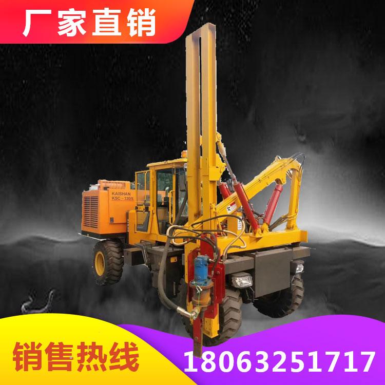 厂家改装926装载式打拔钻一体高速公路护栏打桩机 波形护栏打桩机装载机式 四驱装载机改装护栏打桩机