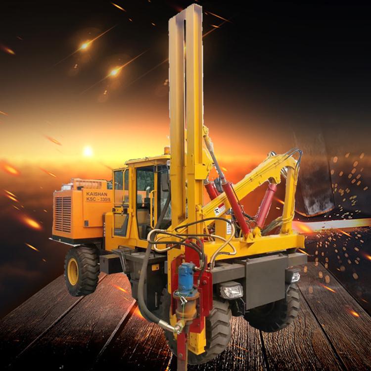 JS430护栏打桩机 打拔钻一体护栏打桩机 高速公路路边护栏打拔一体机