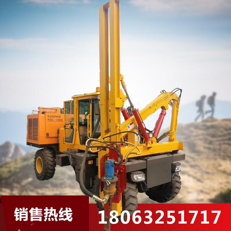 装载式波形高速护栏打桩机 背负式空压机打拔钻一体机 公路护栏四轮打桩机直销
