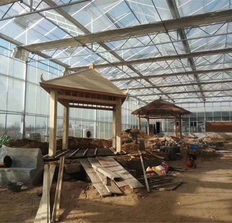智能玻璃温室造价 生态大棚餐厅 新型温室餐厅报价