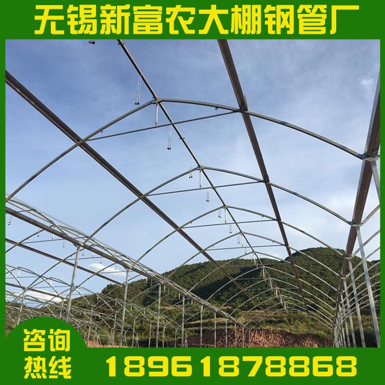 生产销售热镀锌钢管 镀锌管大棚骨架 花卉大棚骨架农业大棚配件