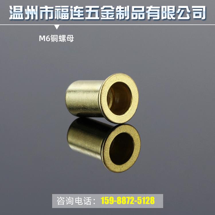 M6平头光身拉铆螺母 小沉头铆螺母 通孔小沉头拉帽铜铆螺母批发