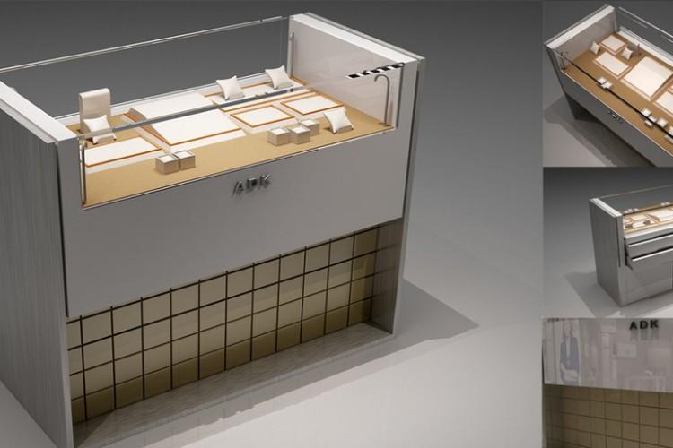 新款简约珠宝展示高柜橱窗玻璃展柜定做翡翠玉石展柜厂家柜台定制