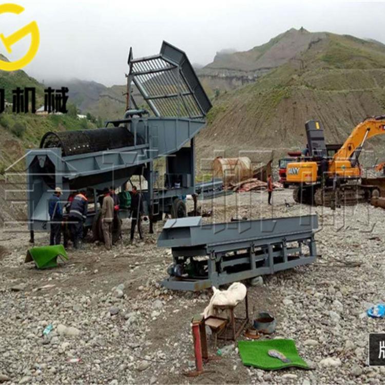 金功机械   简单的小型淘金设备  旱地淘金生产线