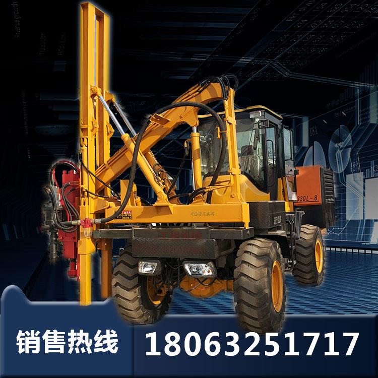 高速公路护栏打桩机 铲车式940护栏打桩机 装载式配空压机护栏钻机