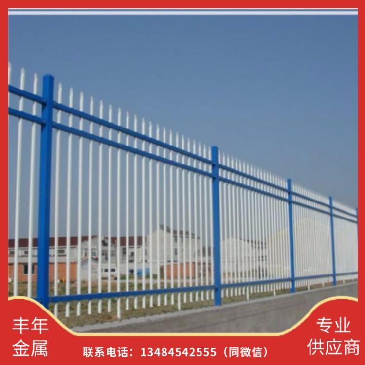 锌合金围墙护栏锌钢护栏围栏 小区户外铁艺栅栏 别墅围墙庭院围栏 防护栏铁栏杆防锈护栏 生根护栏组装围栏