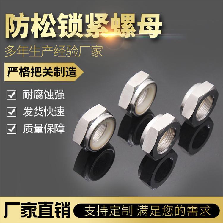 现货供应螺母304不锈钢尼龙锁紧螺母六角螺母质量保证