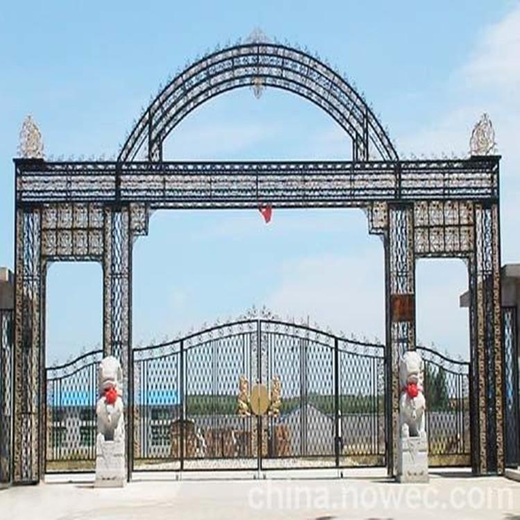 别墅大门价格   乡村庭院铁艺门  规格全