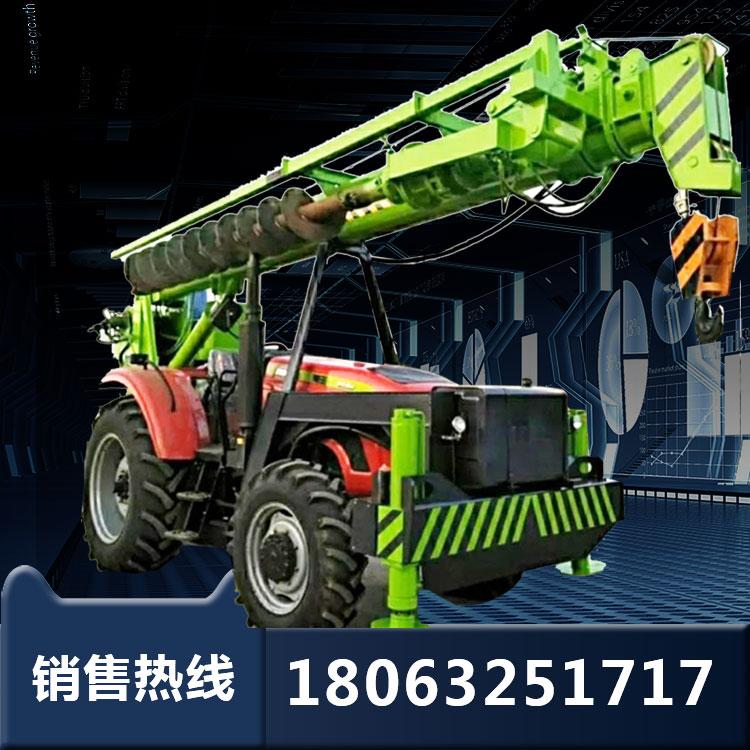 山东四驱吊杆挖坑一体机厂家 电力工程打桩机 越野拖拉机吊车
