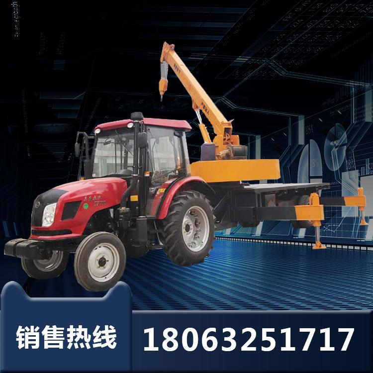 拖拉机随车吊运输车 农用拖拉机随车吊自卸车 建筑工地用自制5吨吊车小型吊车