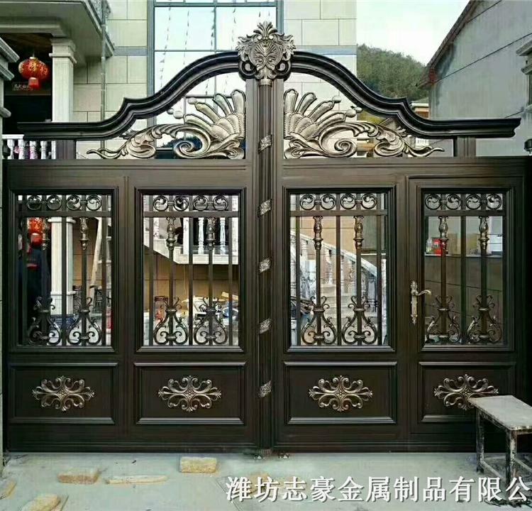 小区铝艺大门 山东小区铝艺大门 小区铝艺大门价格 风格多样 按需定做