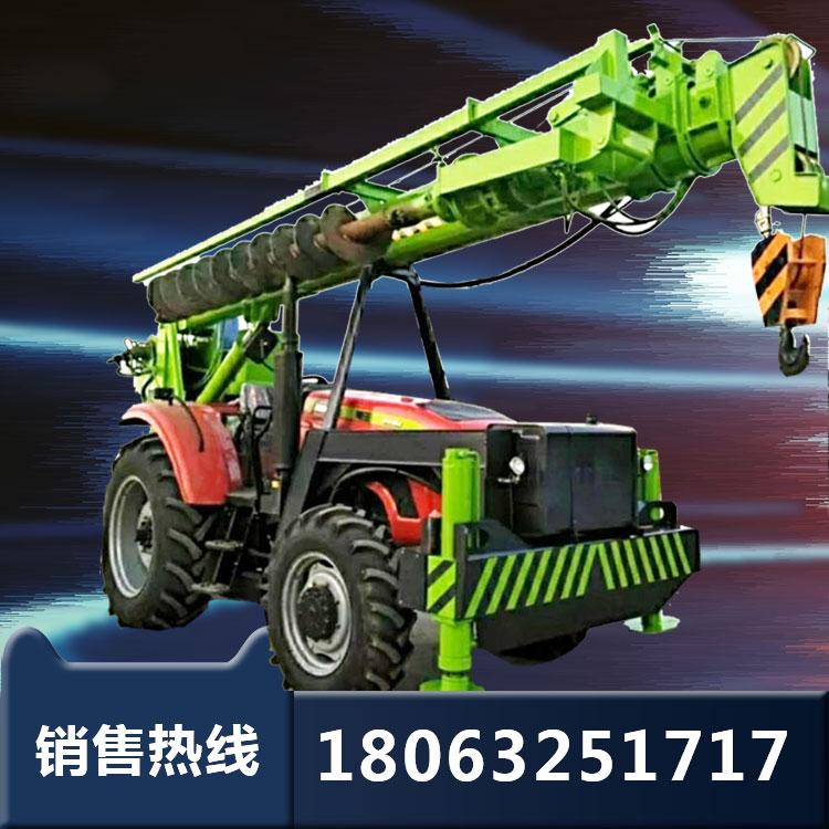 10吨拖拉机吊 12吨电线杆挖坑机 电力工程四驱拖拉机随车吊