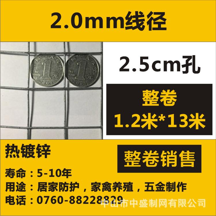 热镀锌电焊网25mm孔200#1.2m多种规格方孔网焊接丝网碰焊网