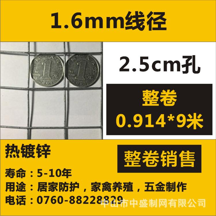 热镀锌电焊网25mm孔160#0.9m多种规格方孔网焊接丝网碰焊网