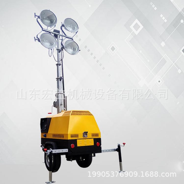 拖车式移动照明车厂家 自动升降移动照明灯塔 应急抢险照明车