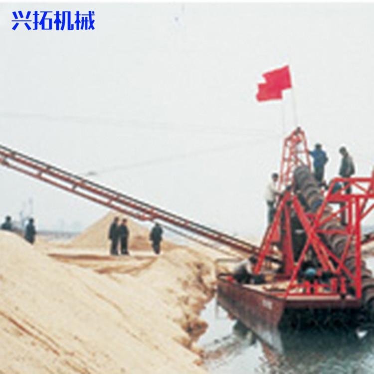 大型挖沙船厂家销售  二次水洗挖沙船 链斗式河道河沙淘金机械