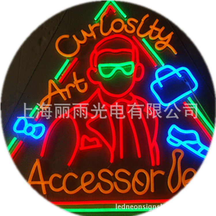定制设计高端LED软管灯带字 替代玻璃管霓虹灯字标识招牌 迷你字