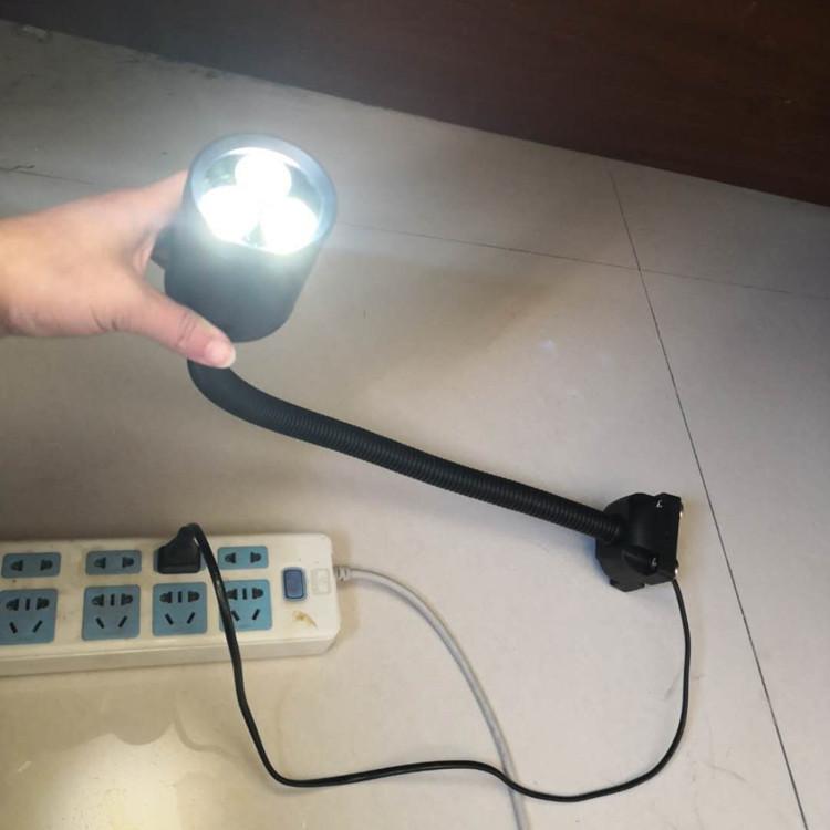定制长度方底座磁吸式黑色软杆工作灯 防水永磁式机床工作灯