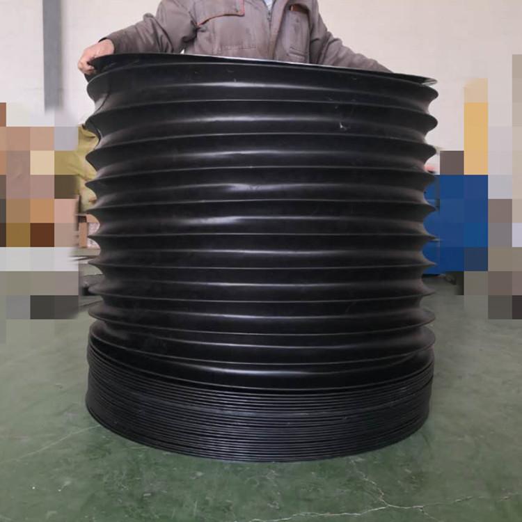 圆形风琴丝杠防护罩 可缝制拉链 钢圈支撑风琴管