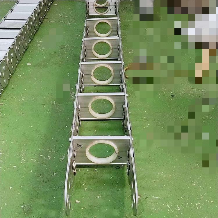45#钢坦克链/能源链 铝制拖链II型分开式 NTL125钢铝拖链现货