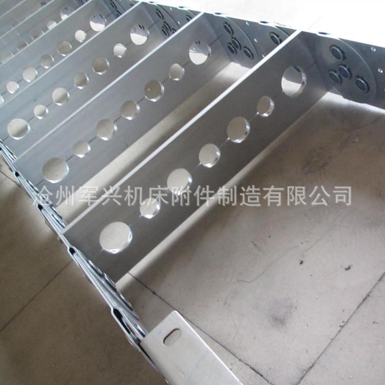 液压管防护托槽不下塌镀锌金属坦克链|TL钢铝拖链型号节距 军兴