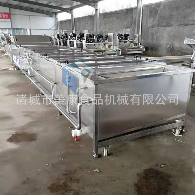 大型商用山野菜漂烫机 山野菜加工护色杀青流水线一体机价格